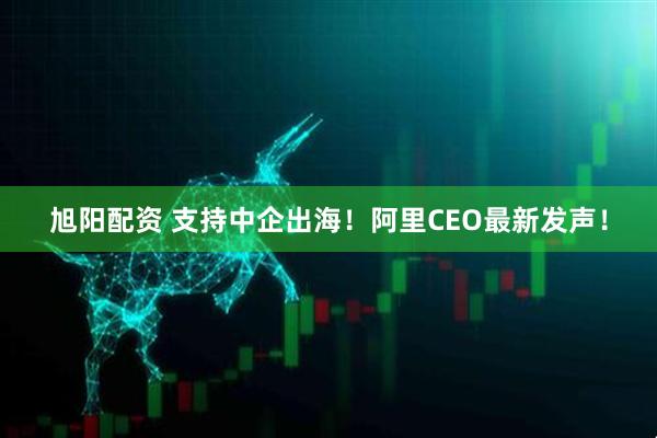 旭阳配资 支持中企出海！阿里CEO最新发声！