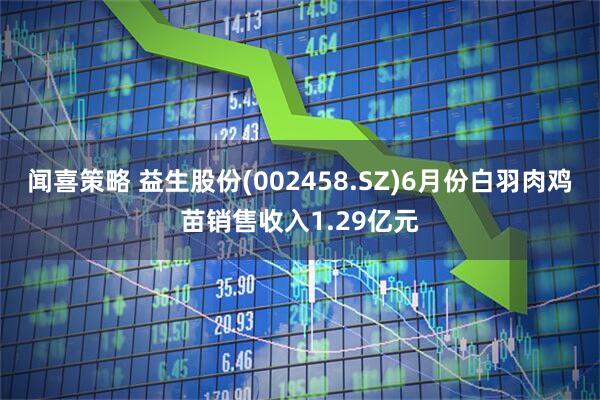 闻喜策略 益生股份(002458.SZ)6月份白羽肉鸡苗销售收入1.29亿元