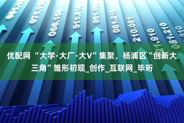 优配网 “大学-大厂-大V”集聚，杨浦区“创新大三角”雏形初现_创作_互联网_毕珩